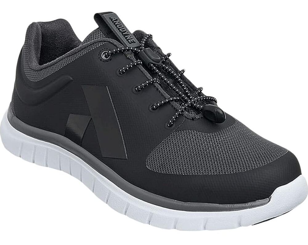 Anodyne Womens No. 23 Sport Runner Sneakers US 5.5 Wide Black White Athletic EUC
